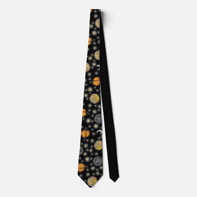 Gravata Cosmic doodle black (Frente)