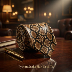 Gravata Couro de Cobra Python