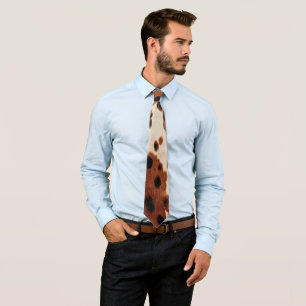 Gravata Cowhide Preto-Castanho Ocidental