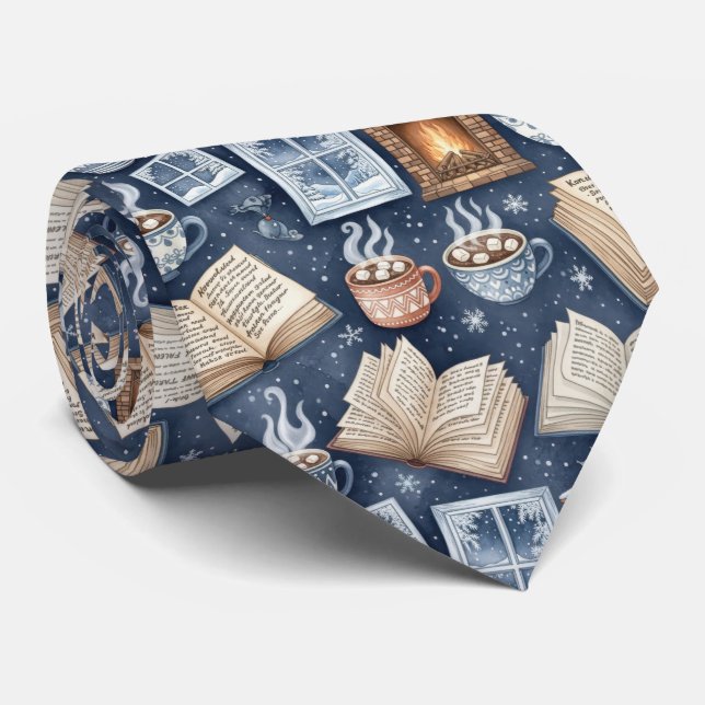Gravata Cozy Winter Evenings – Hot Cocoa, Books, Firelight (Rolled)