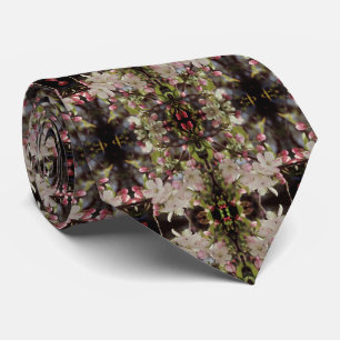 Gravata Crabapple Blossoms Vintage Abstrato
