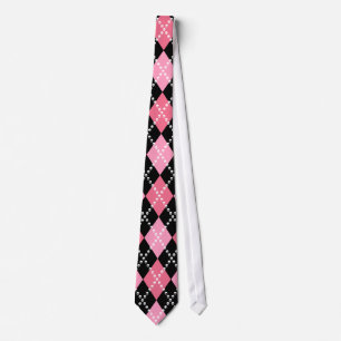Gravata Crânio cor-de-rosa Argyle