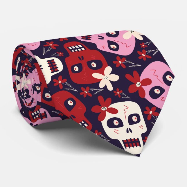 Gravata Cranio Halloween (Rolled)