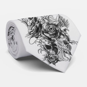 Gravata Crânios do laço/dragão