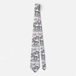 Gravata crânios e abóboras