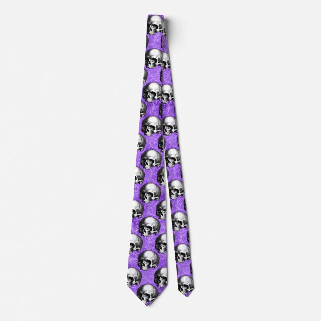 Gravata Crânios Roxos e Série Girassol Design 6  (Frente)