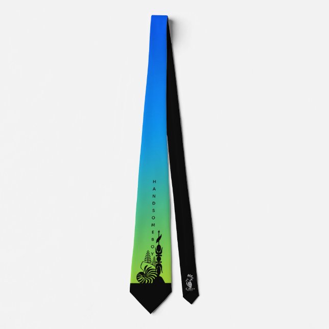 Gravata Cravar flèche faîtière kanak bleu turquoise (Frente)
