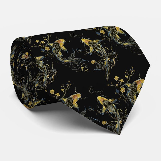 Gravata Cravate Asiatique poisson doré (Rolled)