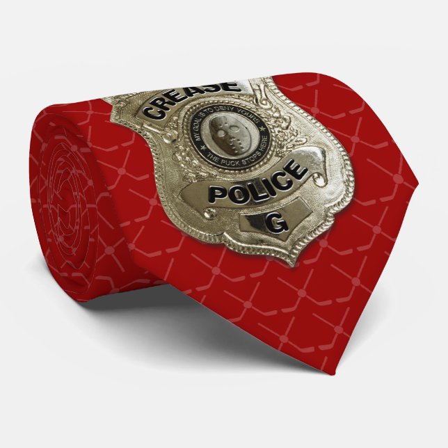 Gravata Crease Police (Goleiro de Hóquei) (Rolled)