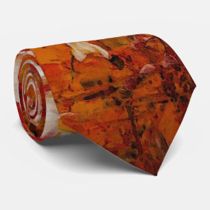 Gravata Creative Original Orange Abstrato Art Modern