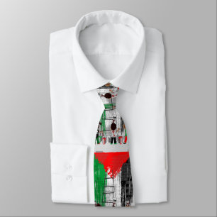 Gravata Crianças de Gaza Pintando a Bandeira da Palestina