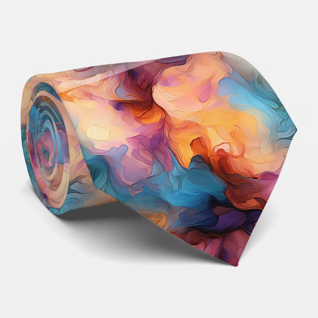 Gravata Crie Sua Própria Tinta Alcoólica Multicolorida (Rolled)