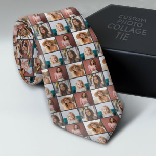 Gravata Crie um Padrão de Colagem de Fotos Personalizado -