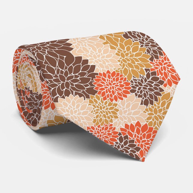 Gravata Crisântemos (Rolled)