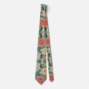 Gravata Crisântemos Florais Art Nouveau de William Morris