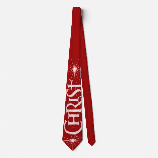 Gravata CRISTO CRISTmas Caligrafia cristã Jesus Deus (Frente)