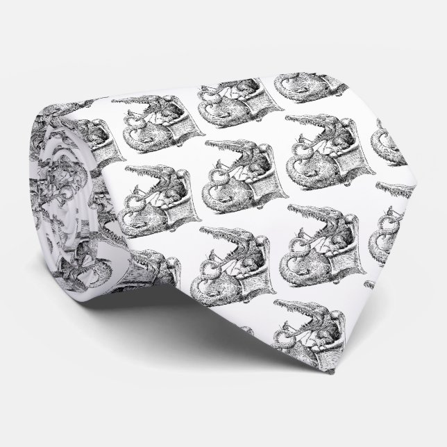 Gravata Crocodilo no Dentista - A Quirky Twist (Rolled)