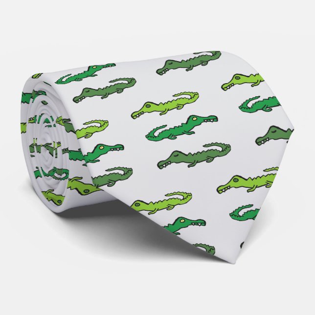 Gravata Crocodilos e Jacarés (Rolled)