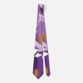 Gravata Crocus Floral Roxo