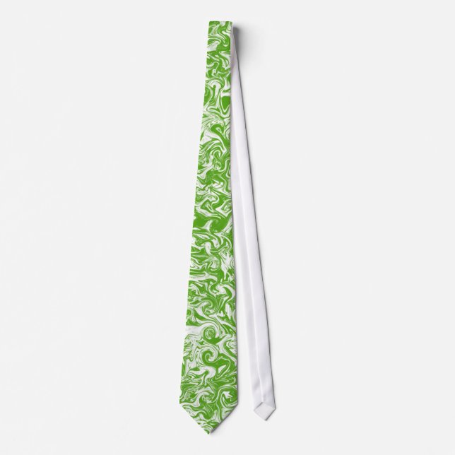 Gravata Cuckoo Abstrato Green Swirl (Frente)