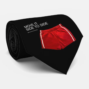 Gravata Cueca Esportiva Vermelha Mexe de um Lado para o Ou