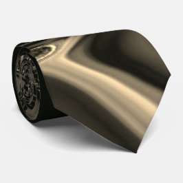 Gravata Curvas de bronze sobre fundo bege acastanhado