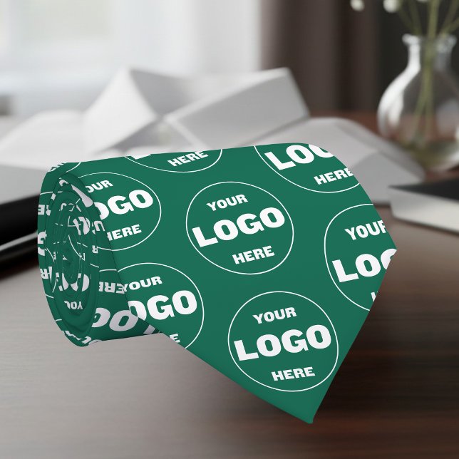 Gravata Custom Logo Emerald Green - Professional Branded  (Custom Logo Emerald Green - Professional Branded Neck Tie)