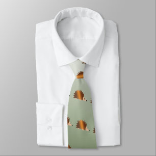 Gravata Cute Brown Hedgehog Tie