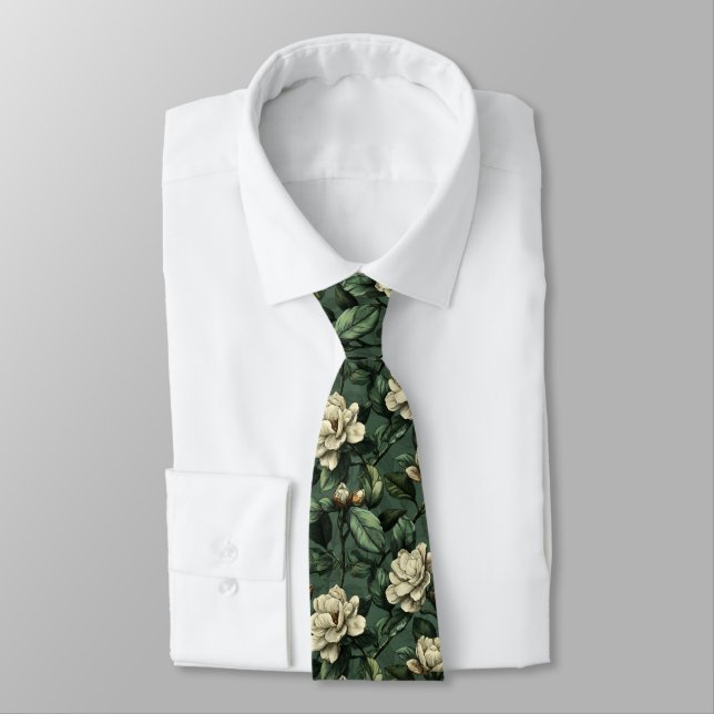 Gravata Cute Gifts For Men Gardenias Floral (Amarrado)