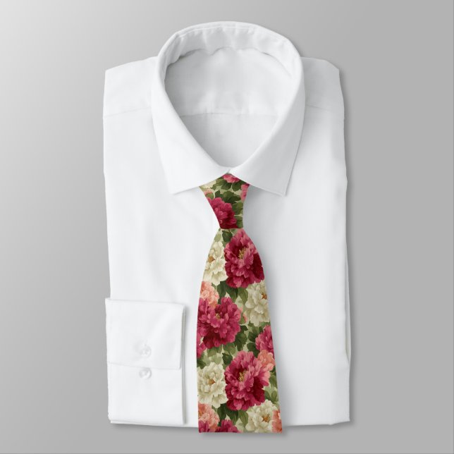 Gravata Cute Gifts For Men Peonies (Amarrado)