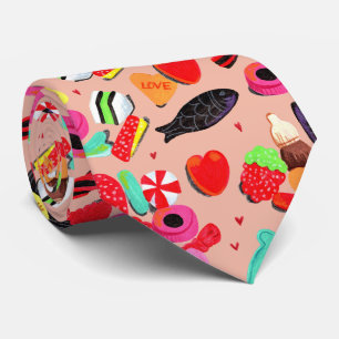 Gravata Cute valentines você é tão doce rosa doce & coraçã