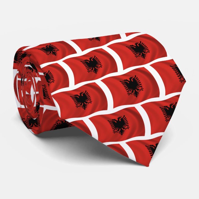 Gravata da Bandeira da Albânia (Rolled)
