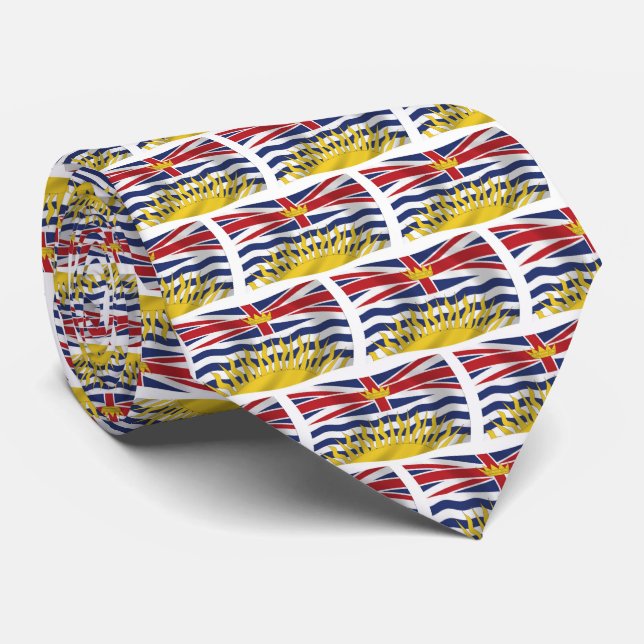 Gravata da Bandeira da Colúmbia Britânica (Rolled)