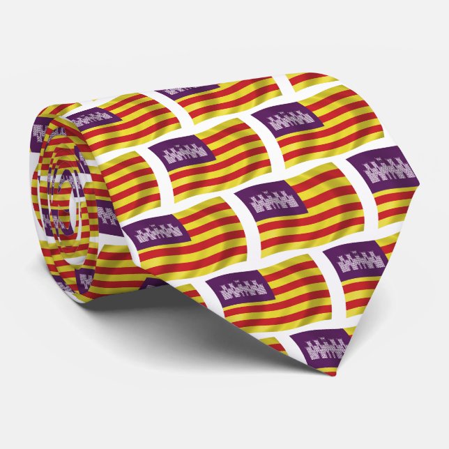 Gravata da Bandeira das Ilhas Baleares (Rolled)