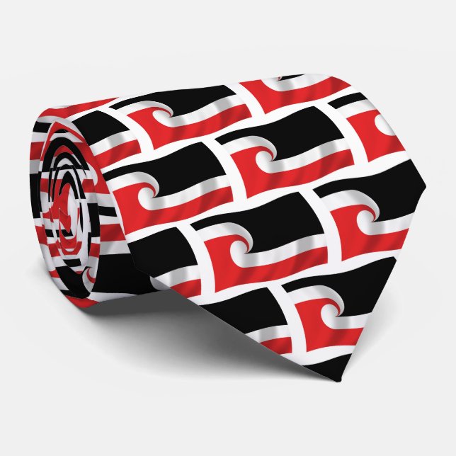 Gravata da Bandeira do Povo Maori (Rolled)