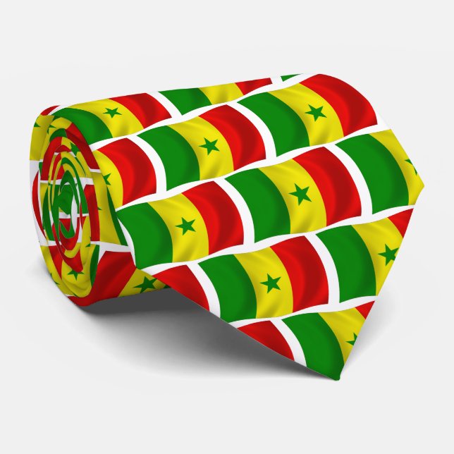 Gravata da Bandeira do Senegal (Rolled)