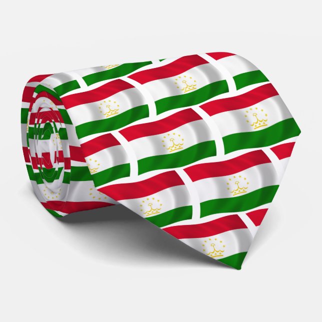 Gravata da Bandeira do Tajiquistão (Rolled)