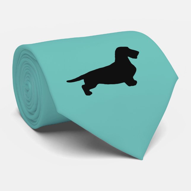 Gravata Dachshund Pelo Rijo - Silhueta 1 (Rolled)