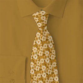 Gravata Daisies Caramelo
