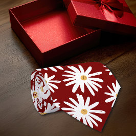 Gravata Daisies MaroonPersonalize Inicial