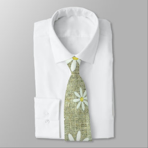 Gravata Daisy Burlap