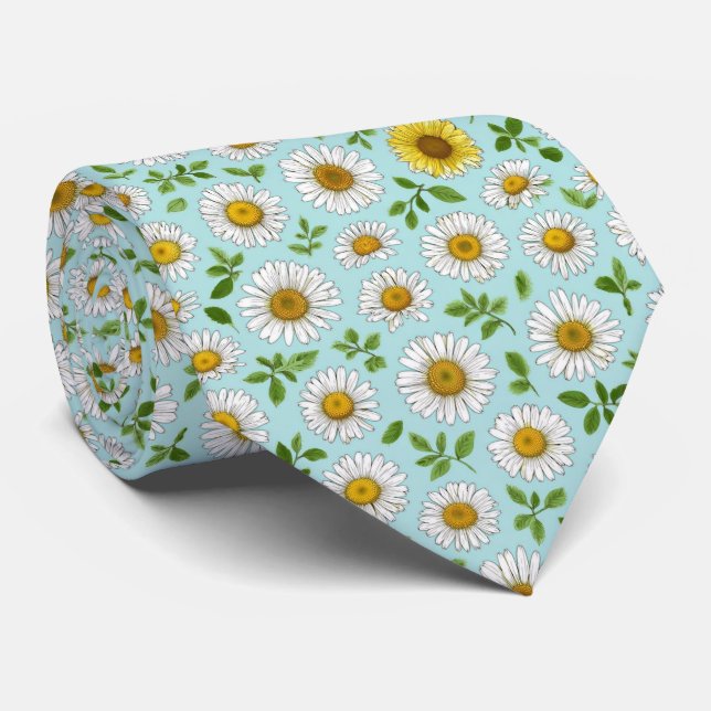 Gravata Daisy Garden Floral Pattern (Rolled)