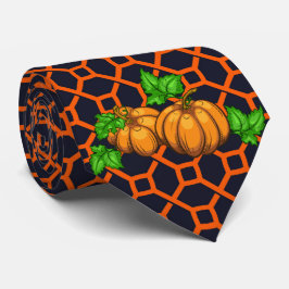 Gravata Dale Ação de Graças Pumpkin Laranja e Escuro