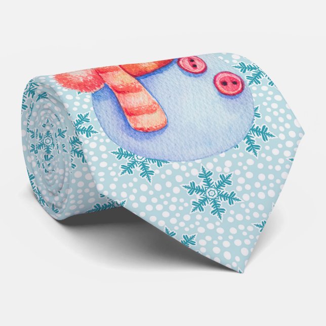 Gravata Dale Christmas Collection Snowman Christmas (Rolled)