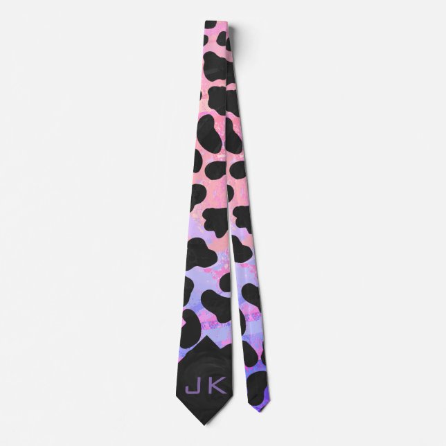 Gravata Dalmácia Black and Pink Tie (Frente)