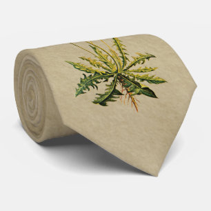 Gravata Dandelion Em Papel Antigo