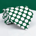 Gravata Dark Green Jumbo Polka Dots Custom Necktie<br><div class="desc">Make a bold statement with this custom necktie featuring vibrant jumbo polka dots. Perfect for adding a touch of playful elegance to any outfit, this necktie is a unique and eye-catching accessory that’s sure to turn heads. Whether you’re dressing up for a special occasion or adding some personality to your...</div>