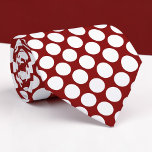 Gravata Dark Red Jumbo Polka Dots Custom Necktie<br><div class="desc">Make a bold statement with this custom necktie featuring vibrant jumbo polka dots. Perfect for adding a touch of playful elegance to any outfit, this necktie is a unique and eye-catching accessory that’s sure to turn heads. Whether you’re dressing up for a special occasion or adding some personality to your...</div>