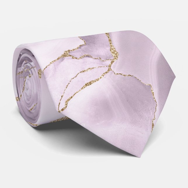 Gravata de ametista lilás (Rolled)