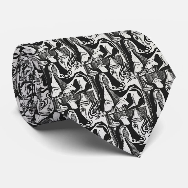 Gravata de Arte Cow Expressionista Kirchner (Rolled)
